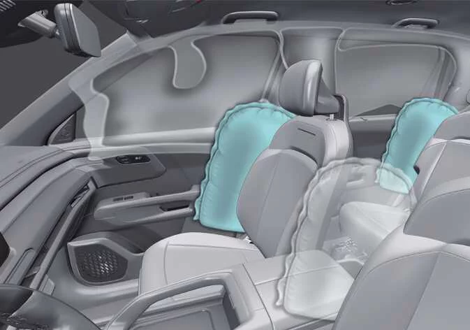 Kia Telluride second-row side air bag location