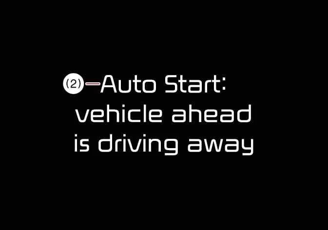 Kia Telluride Smart ISG Auto Start vehicle ahead driving away message