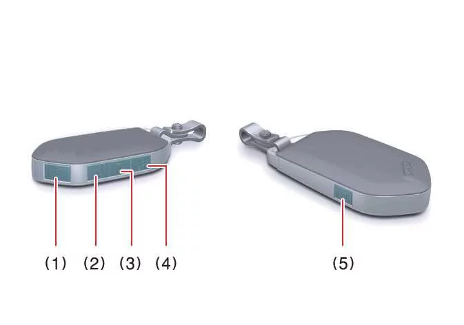 Kia Telluride smart key button layout for Smart Liftgate operation