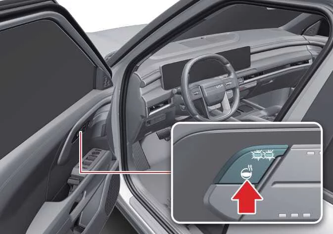 Kia Telluride heated steering wheel control button