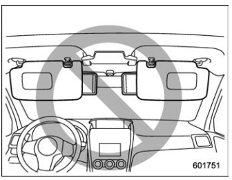 Subaru Forester. Sun visor extension plate