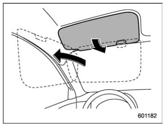 Subaru Forester. Sun visors