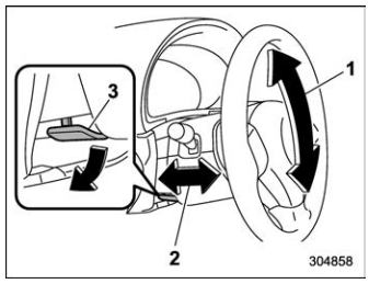 Subaru Forester. Tilt/telescopic steering wheel