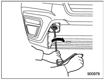 Subaru Forester. Towing hooks. Front towing hook