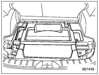 Subaru Forester. Under-floor storage compartment (if equipped)