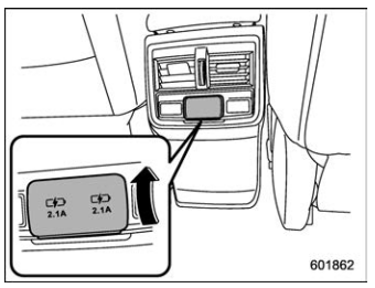 Subaru Forester. USB power supply