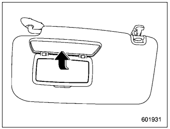 Subaru Forester. Vanity mirror