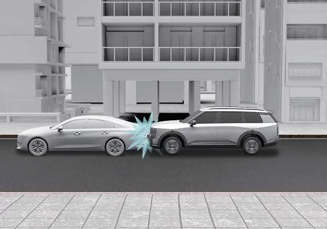Kia Telluride front air bags inflation condition in frontal collision