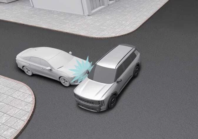 Kia Telluride side curtain and front center side air bag inflation condition
