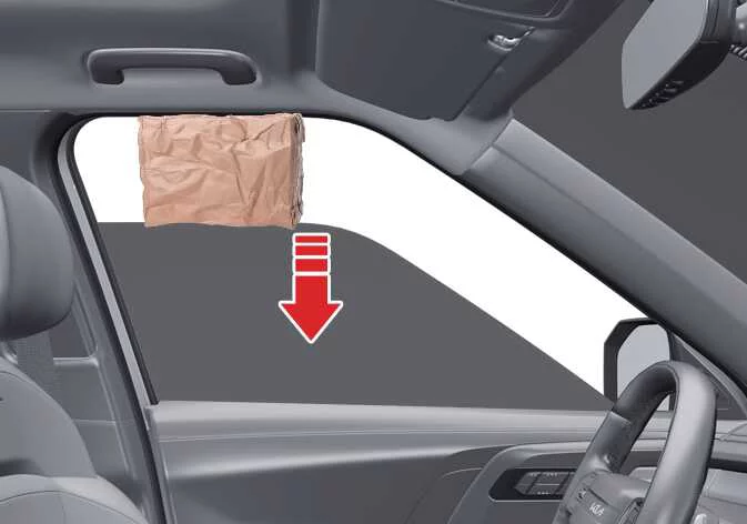 Kia Telluride automatic power window reversal function