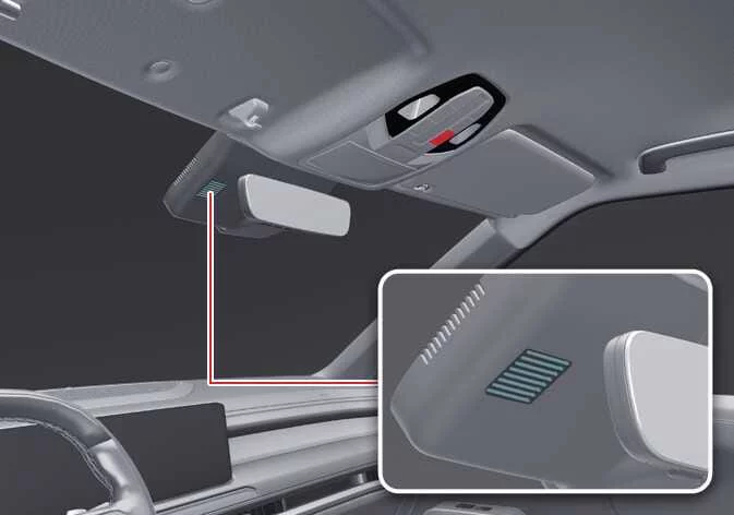 Kia Telluride AUTO defogging system indicator and sensor location