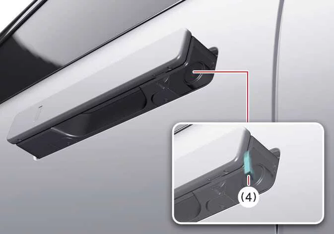Mechanical key inserted into the Kia Telluride door lock cylinder