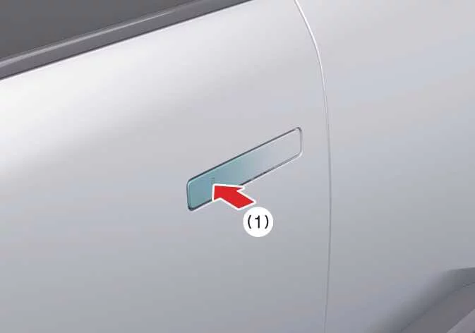 Kia Telluride front door handle with smart key touch sensor